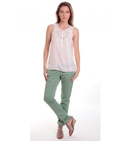 PANTALON MARZIA VERT PALE