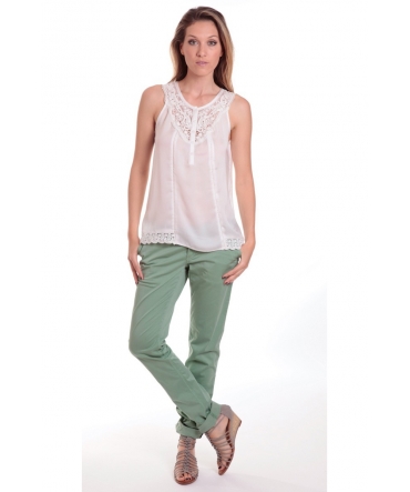 PANTALON MARZIA VERT PALE