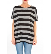 Vero Moda CHELLA 2/4 LONG TOP KM WALL Gris