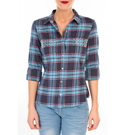 Vero Moda MEW LS SHIRT TN WALL Bleu