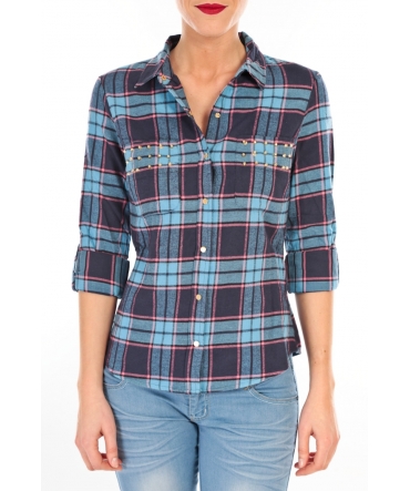 Vero Moda MEW LS SHIRT TN WALL Bleu