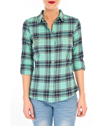 Vero Moda MEW LS SHIRT TN WALL Vert