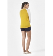 PETIT BATEAU T-shirt femme manches longues en lin 32929 83 Jaune