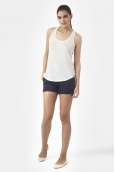 PETIT BATEAU Débardeur femme dos nageur en lin 32930 40 Blanc