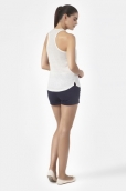 PETIT BATEAU Débardeur femme dos nageur en lin 32930 40 Blanc