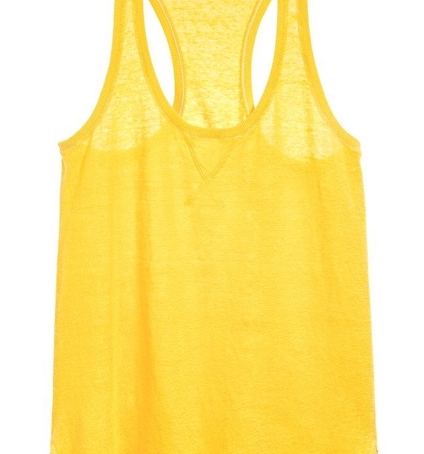 PETIT BATEAU Débardeur femme dos nageur en lin 32930 73 Jaune