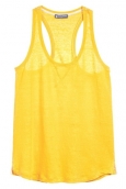 PETIT BATEAU Débardeur femme dos nageur en lin 32930 73 Jaune