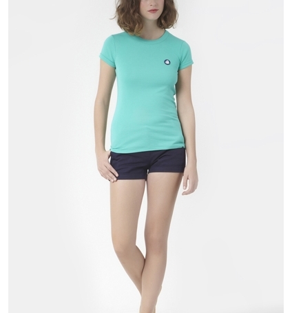 PETIT BATEAU T-shirt femme en coton à badge vintage 33679 69 Vert