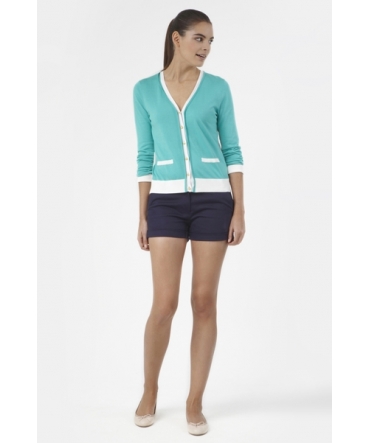 PETIT BATEAU Cardigan femme colorblock en tricot 32315 68 