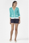 PETIT BATEAU Cardigan femme colorblock en tricot 32315 68 