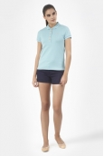 PETIT BATEAU Polo femme en piqué de coton stretch 33608 02 Bleu