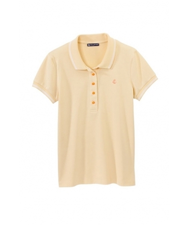 Petit Bateau Polo femme en piqué de coton stretch 33608 36 Jaune