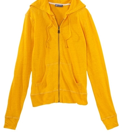 Petit Bateau Veste zippée femme à capuche en lin 32928 73 Jaune