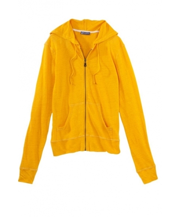 Petit Bateau Veste zippée femme à capuche en lin 32928 73 Jaune