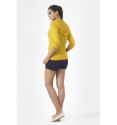 Petit Bateau Veste zippée femme à capuche en lin 32928 73 Jaune