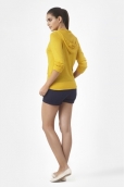 Petit Bateau Veste zippée femme à capuche en lin 32928 73 Jaune