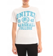 Sweet Company T-shirt United Marshall College Tissu Blanc & Écriture Bleu