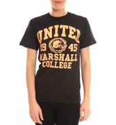 Sweet Company T-shirt United Marshall College Tissu Noir & Écriture Orange