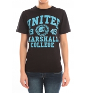 Sweet Company T-shirt United Marshall College Tissu Noir & Écriture Bleue