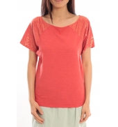 Blune T-Shirt Pointilleuse PO-TF02E13 Rouge