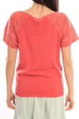 Blune T-Shirt Pointilleuse PO-TF02E13 Rouge