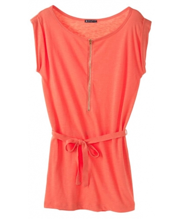 PETIT BATEAU Robe femme trois trous en jersey flammé 32992 20 Orange