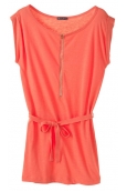 PETIT BATEAU Robe femme trois trous en jersey flammé 32992 20 Orange