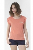 PETIT BATEAU T-shirt femme col rond en jersey flammé 32990 20 Orange