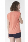 PETIT BATEAU T-shirt femme col rond en jersey flammé 32990 20 Orange