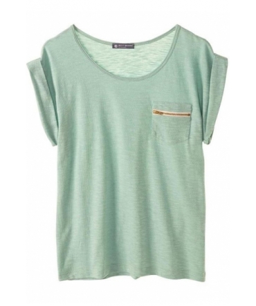 PETIT BATEAU T-shirt femme col rond en jersey flammé 32990 02 Vert