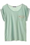 PETIT BATEAU T-shirt femme col rond en jersey flammé 32990 02 Vert