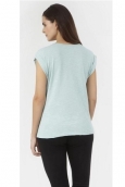 PETIT BATEAU T-shirt femme col rond en jersey flammé 32990 02 Vert