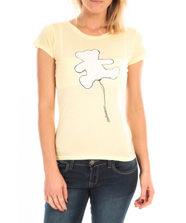 LULU CASTAGNETTE T-Shirt Pics Printe Ours Jaune