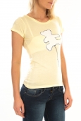 LULU CASTAGNETTE T-Shirt Pics Printe Ours Jaune