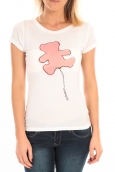 LULU CASTAGNETTE T-Shirt Pics Printe Ours Blanc