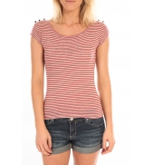 LULU CASTAGNETTE T-Shirt Jeny Rayé Rouge