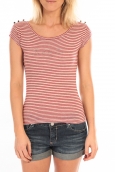 LULU CASTAGNETTE T-Shirt Jeny Rayé Rouge