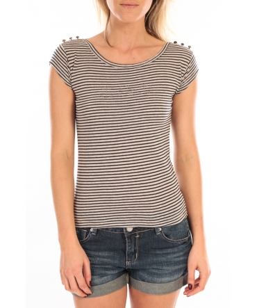 LULU CASTAGNETTE T-Shirt Jeny Rayé Bleu