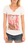 LULU CASTAGNETTE T-Shirt Mimi Flamme Print Blanc