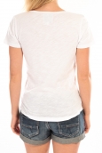 LULU CASTAGNETTE T-Shirt Mimi Flamme Print Blanc
