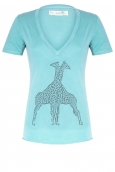 So Charlotte V neck short sleeves Giraffe T00-91-80 Vert