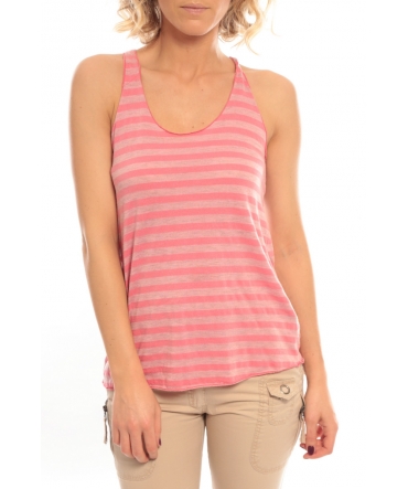 So Charlotte Oversize tank Top Stripe T36-371-00 Rose