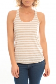 So Charlotte Oversize tank Top Stripe T36-371-00 Blanc