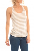 So Charlotte Oversize tank Top Stripe T36-371-00 Blanc