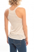 So Charlotte Oversize tank Top Stripe T36-371-00 Blanc