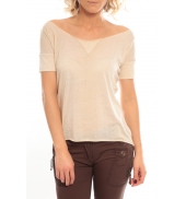 So Charlotte Tight short sleeves Tee all snake T53-406-00 Beige