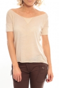 So Charlotte Tight short sleeves Tee all snake T53-406-00 Beige