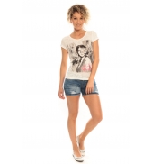 Vero Moda T-Shirt Rome Vlatka S/S EX5 Snow White/W.Pink
