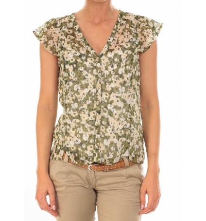 Vero Moda Chemisier AGNES S/S Shirt Mix Kombu Green