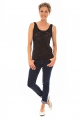 Vero Moda TOP ALMA SL TANK Black/DTM ZIPPER Noir